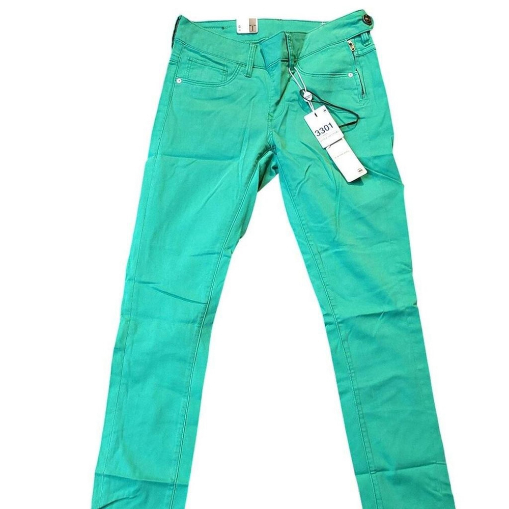 G-Star 3301 Green Super Skinny Jeans Pants Trousers Sz 25 NWT